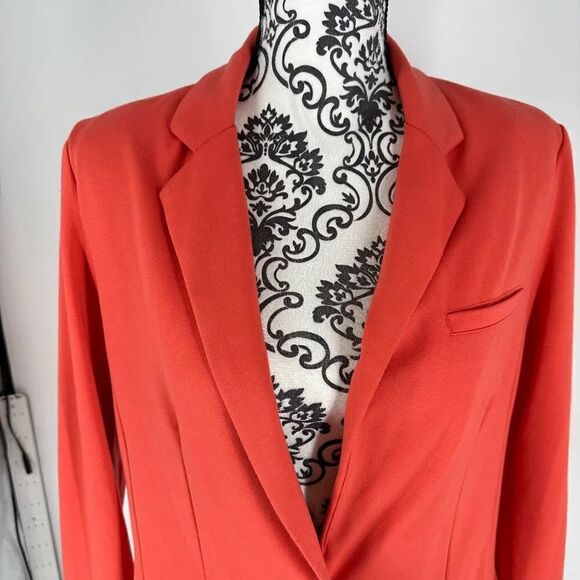Mossimo orange red single button blazer stretch Size Large - Picture 4 of 8